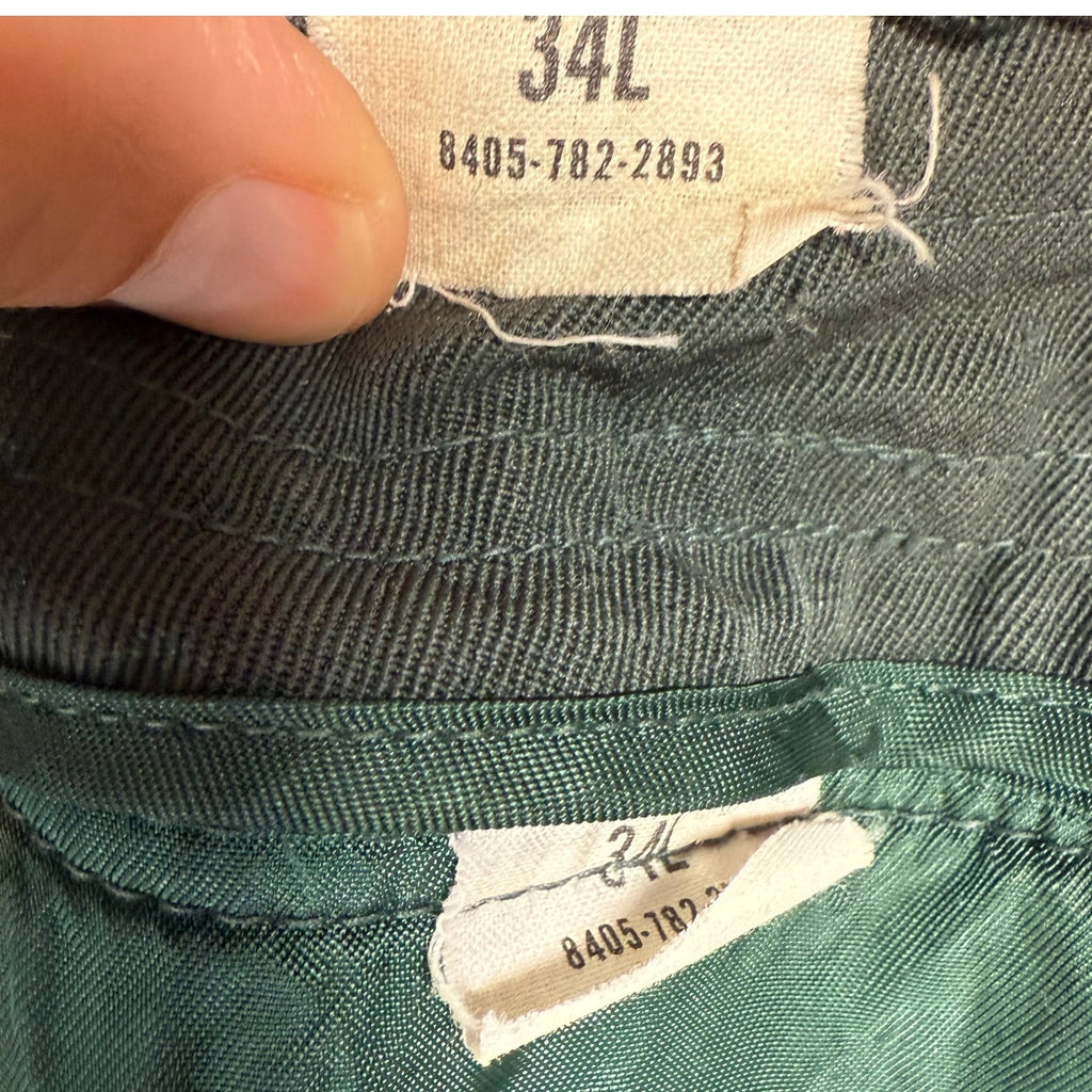 Vintage 70s Men's Small Military Green Trench Coat Removable Liner 34L USA
