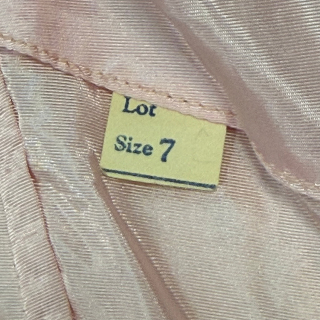 Vintage 60s Light Peach Pink A-Line Dress Women's Small Jr Theme NY Union Made