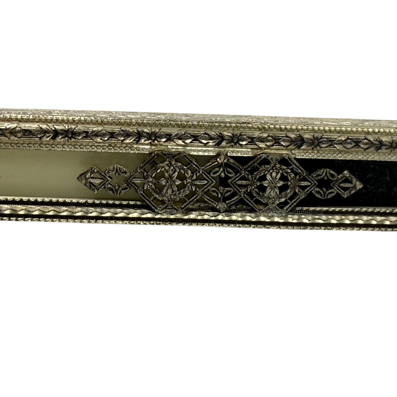 Antique Floral Metal Picture Frame Easel Back Fits 8x10 Photo Art Deco