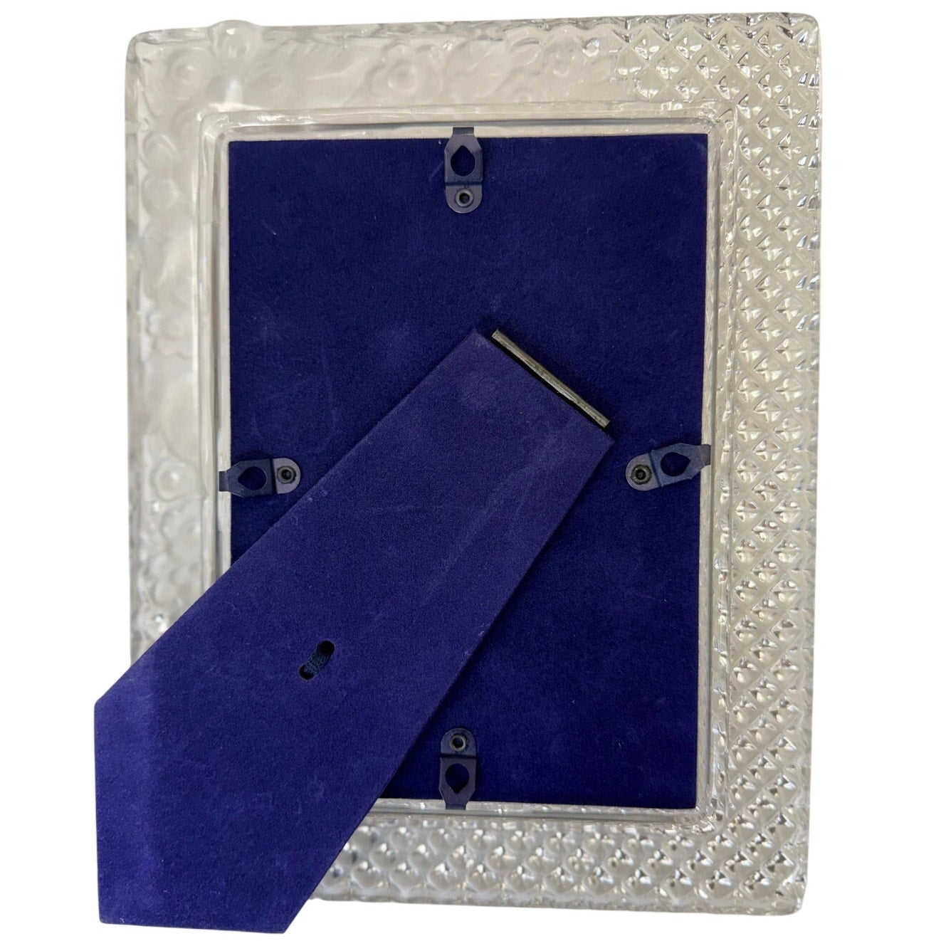 Vintage 90s Mikasa Woodrose Crystal Photo Frame 5x7 West Germany Floral