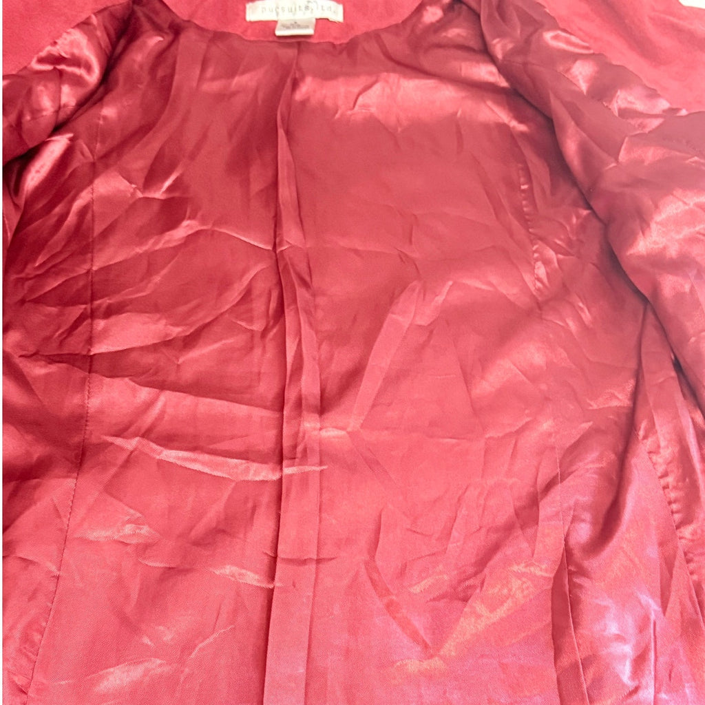 Womens 90s Red Leather Jacket