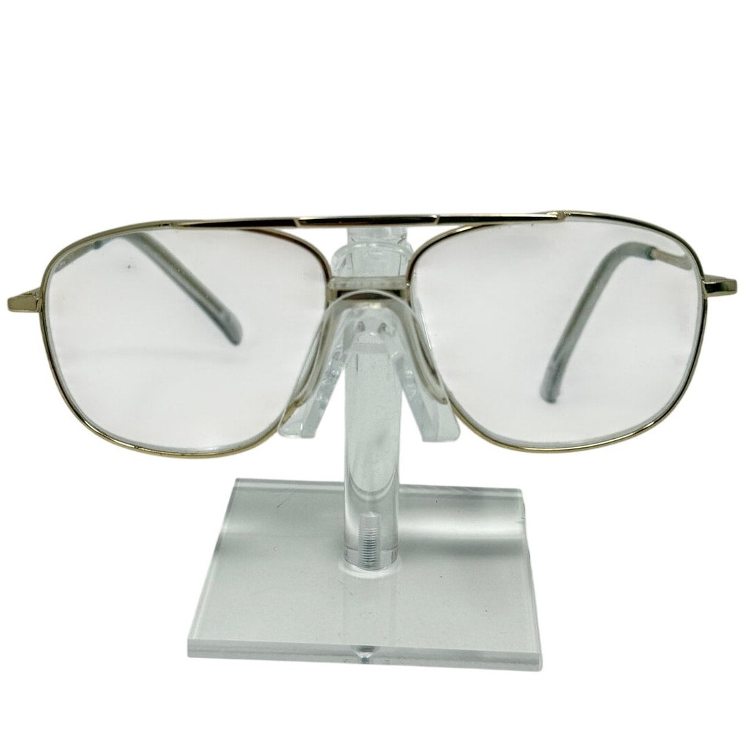 Vintage 80s Men's Frames Dr Dean Edell 10786A +2.50 Aviator Reading Glasses Silver