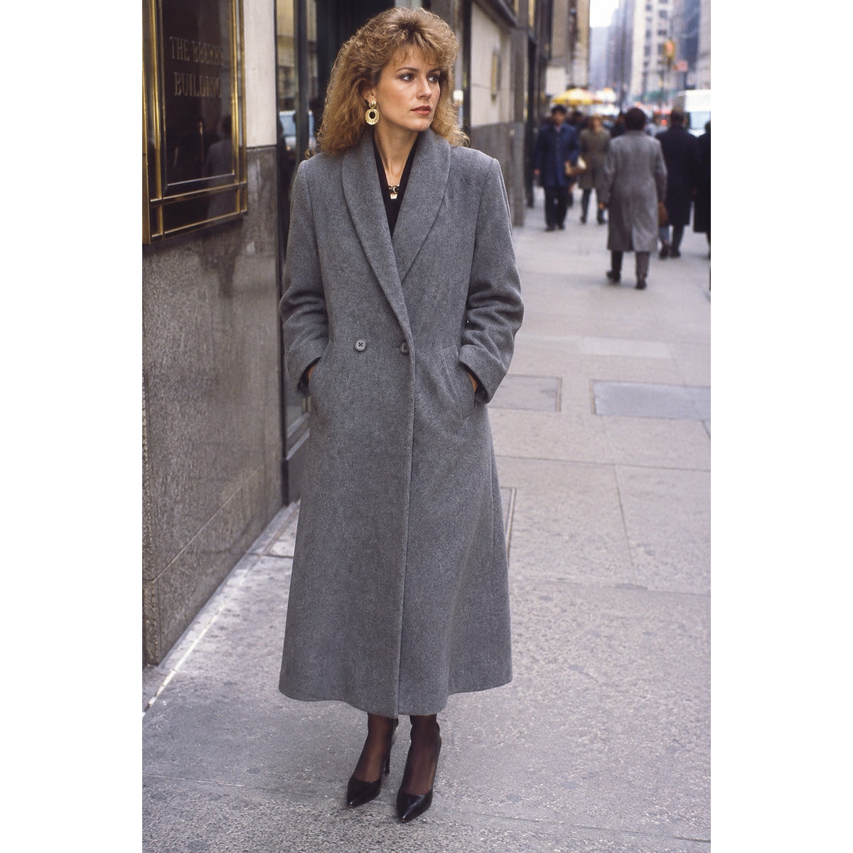 Vintage 80s Women's 2 Ferncroft Gray Wool Cashmere Blend Long Coat USA Made