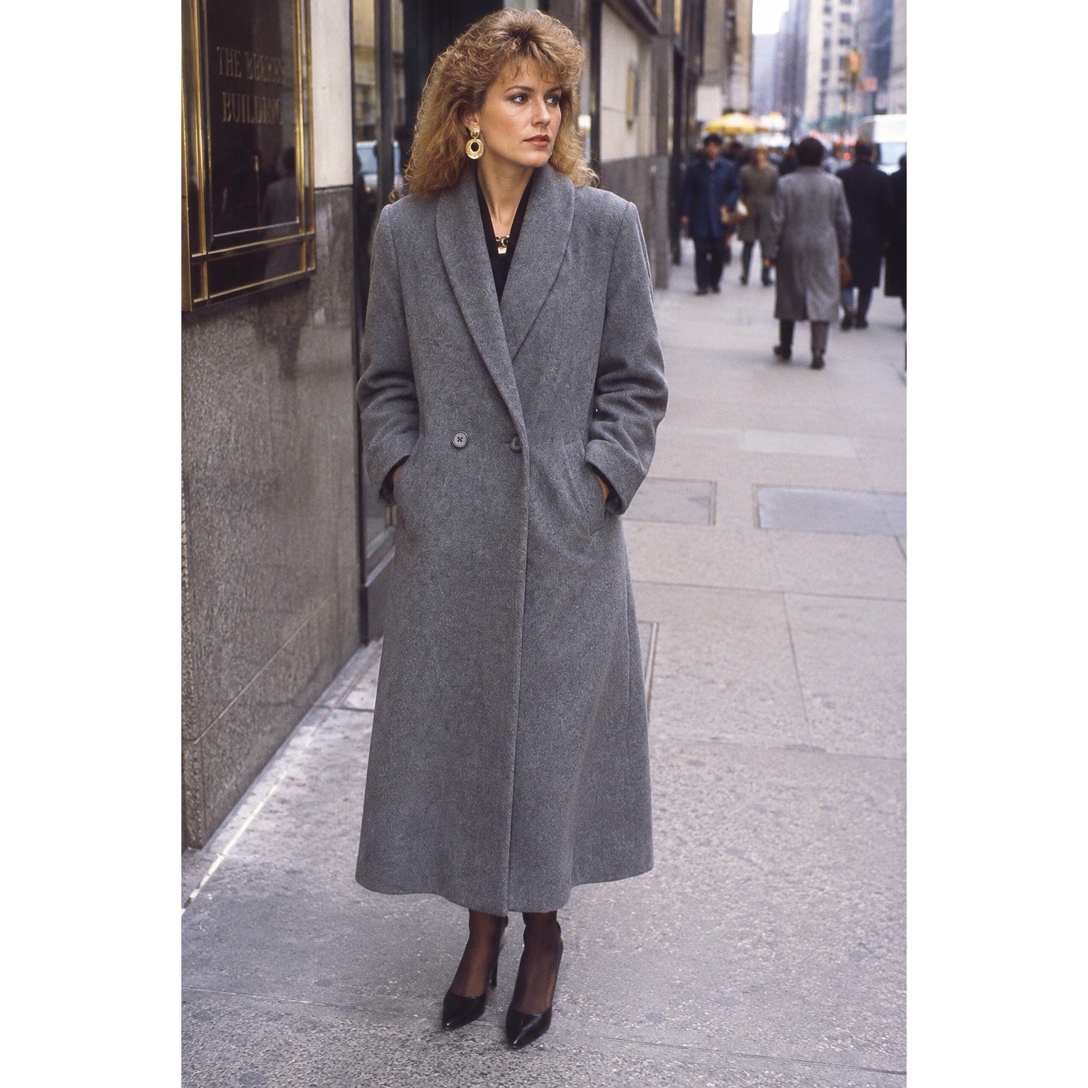 Vintage 80s Women's 2 Ferncroft Gray Wool Cashmere Blend Long Coat USA Made