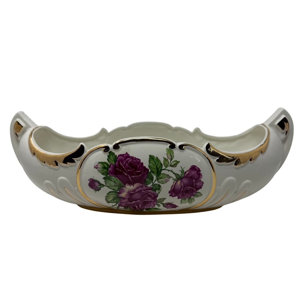 Royal Kohl 22K Gold Floral Porcelain Centerpiece Bowl #43 Vintage 1930s