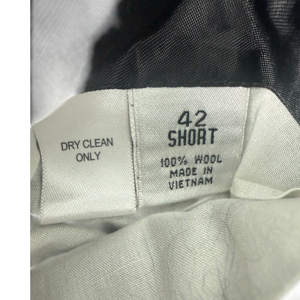 Versini Men's Charcoal Wool Blazer 42 Short 3 Button Suit Jacket