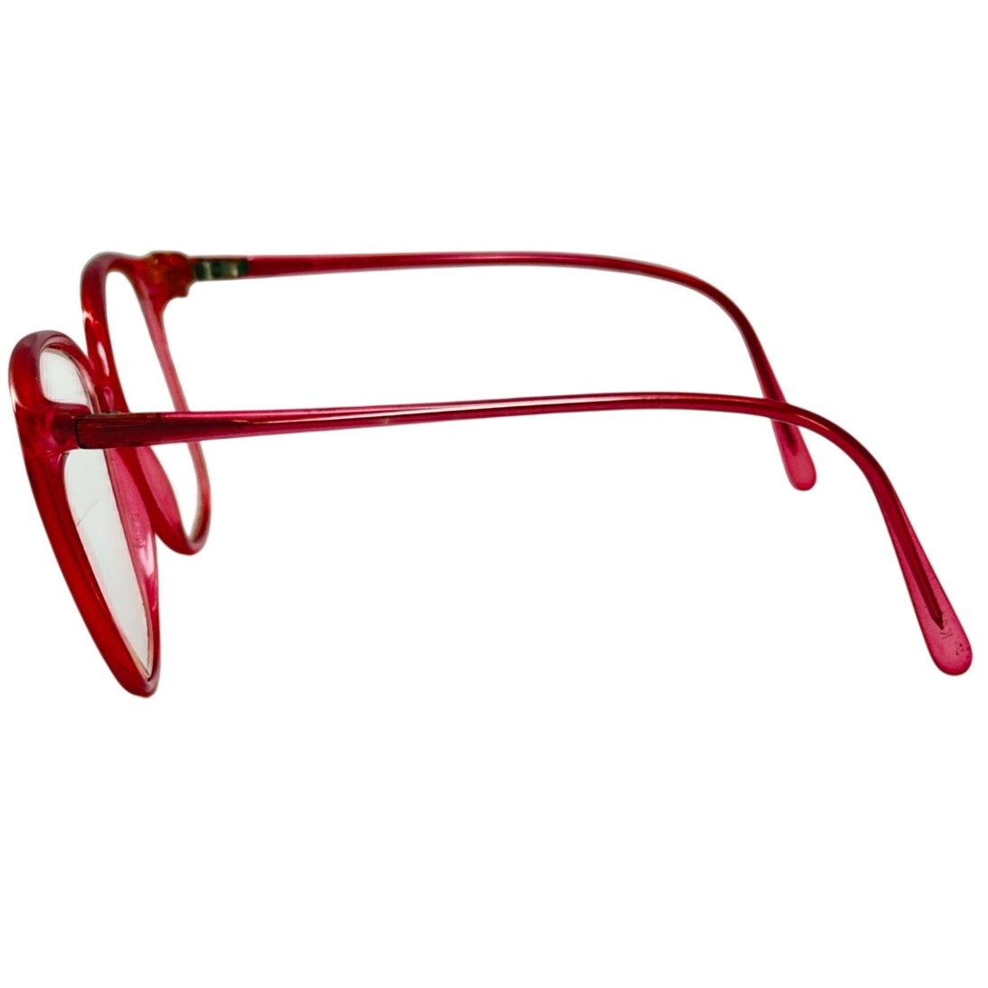 Vintage 70s Women's Frames Tura TL 11 Oversized Eyeglass Frames Red Japan 150