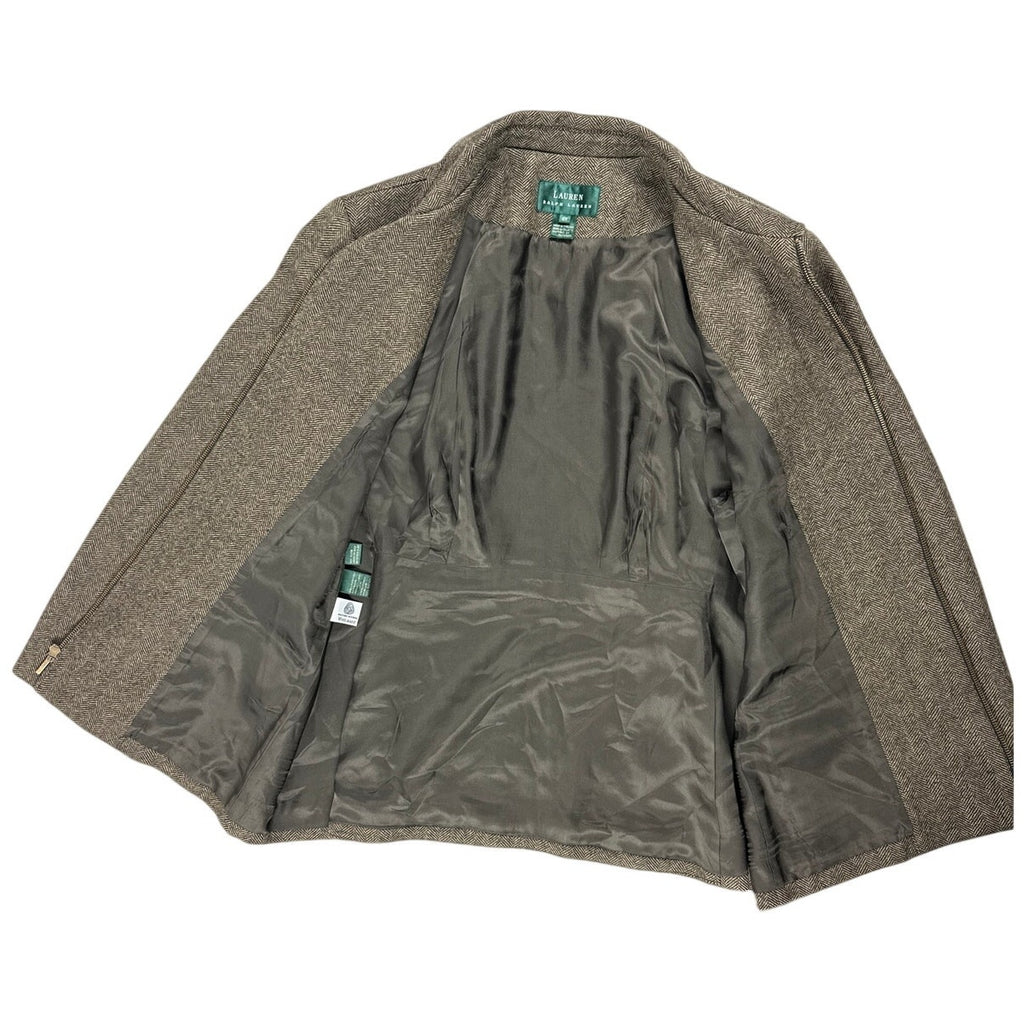 Vintage 2000s Lauren Ralph Lauren Herringbone Zip Jacket Women’s 18W