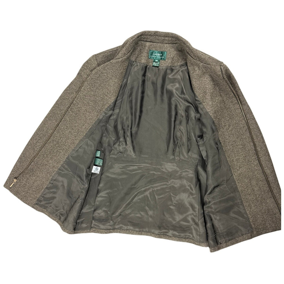 Vintage 2000s Lauren Ralph Lauren Herringbone Zip Jacket Women’s 18W