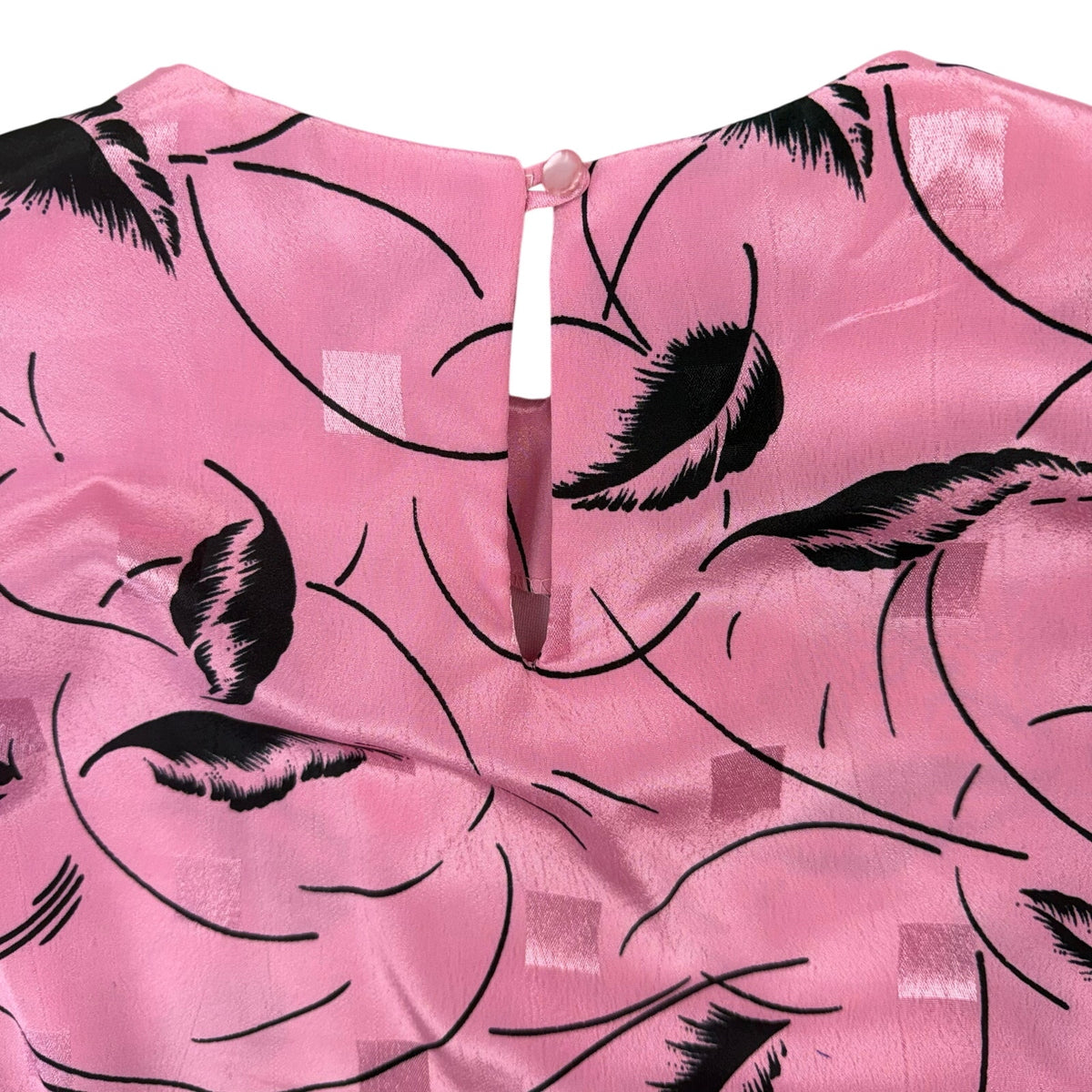 Vintage 80s Women's Petite 8P Dress Lady Carol Pink Floral Elastic Waist