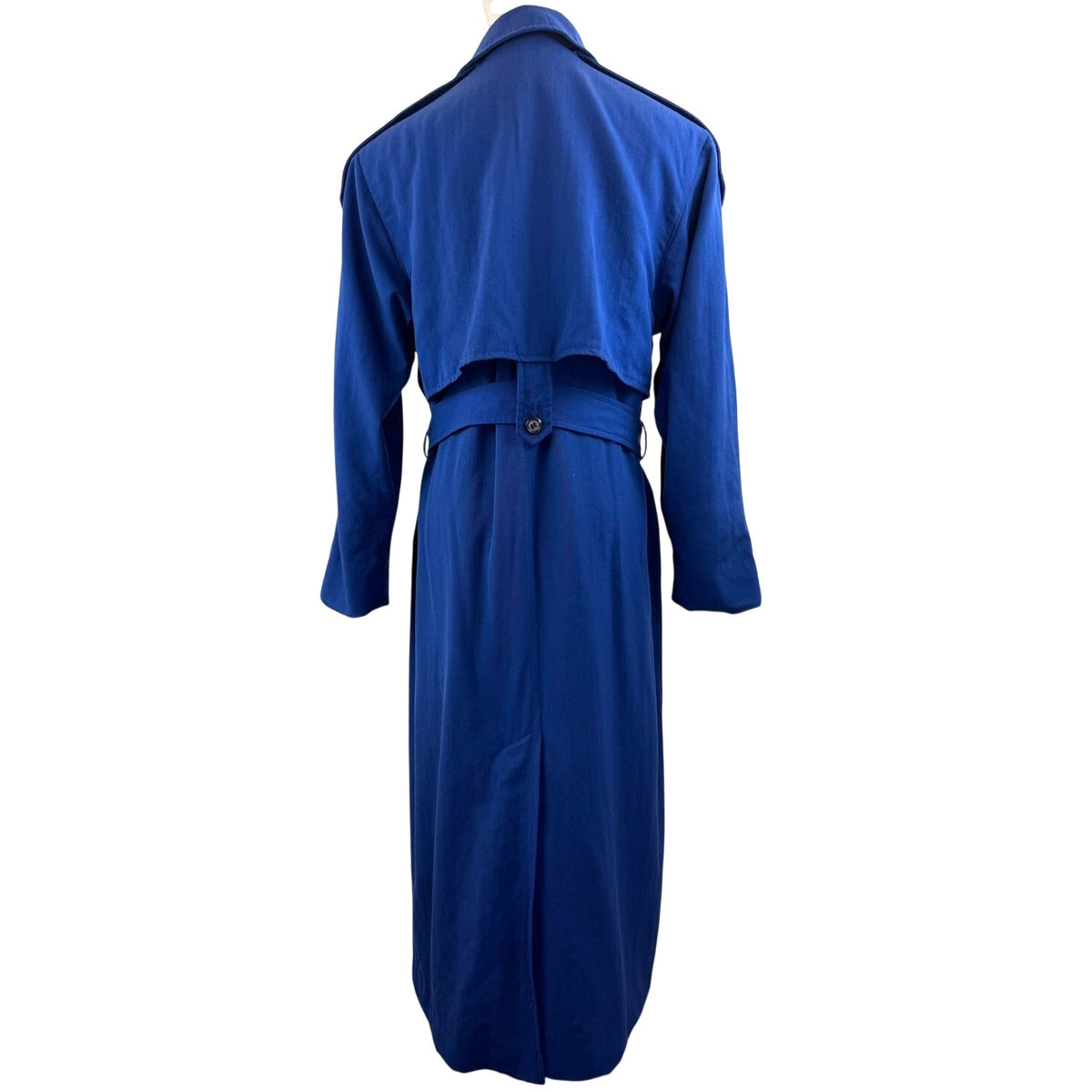 Vintage Saville Royal Blue 100% Wool Belted Trench Coat Women's S/M