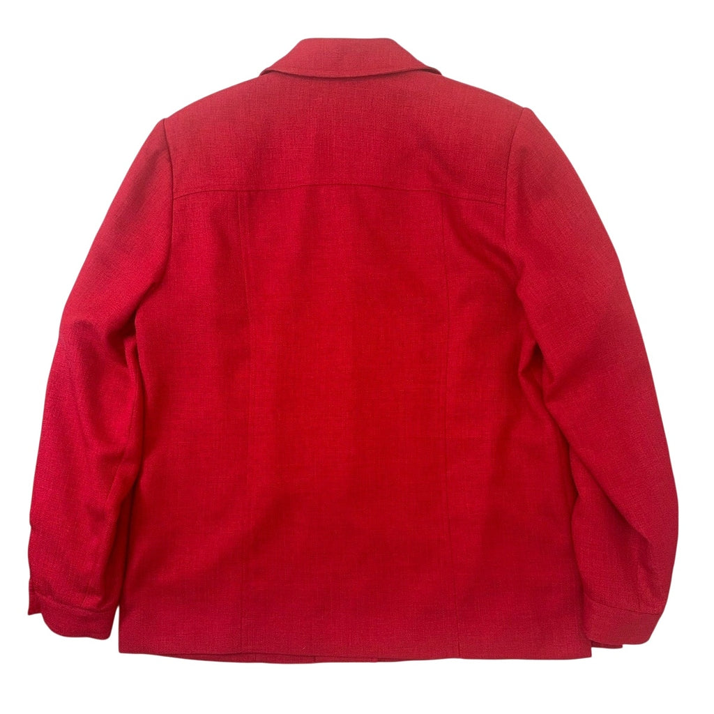 Vintage 90s Draper's & Damon's Red Blazer Studded Button Front Women's