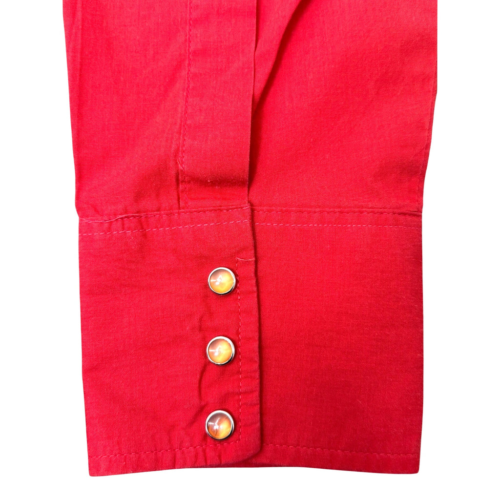 Vintage 80s Men’s 17-36 XL Wrangler Red Snap Western Shirt