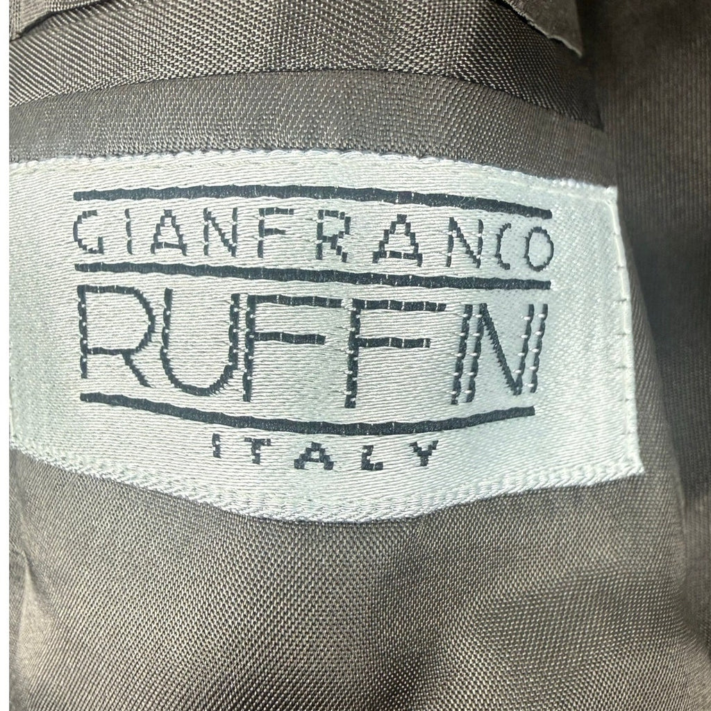 Vintage 1980s Gianfranco Ruffini Wool Houndstooth Blazer Mens 38R