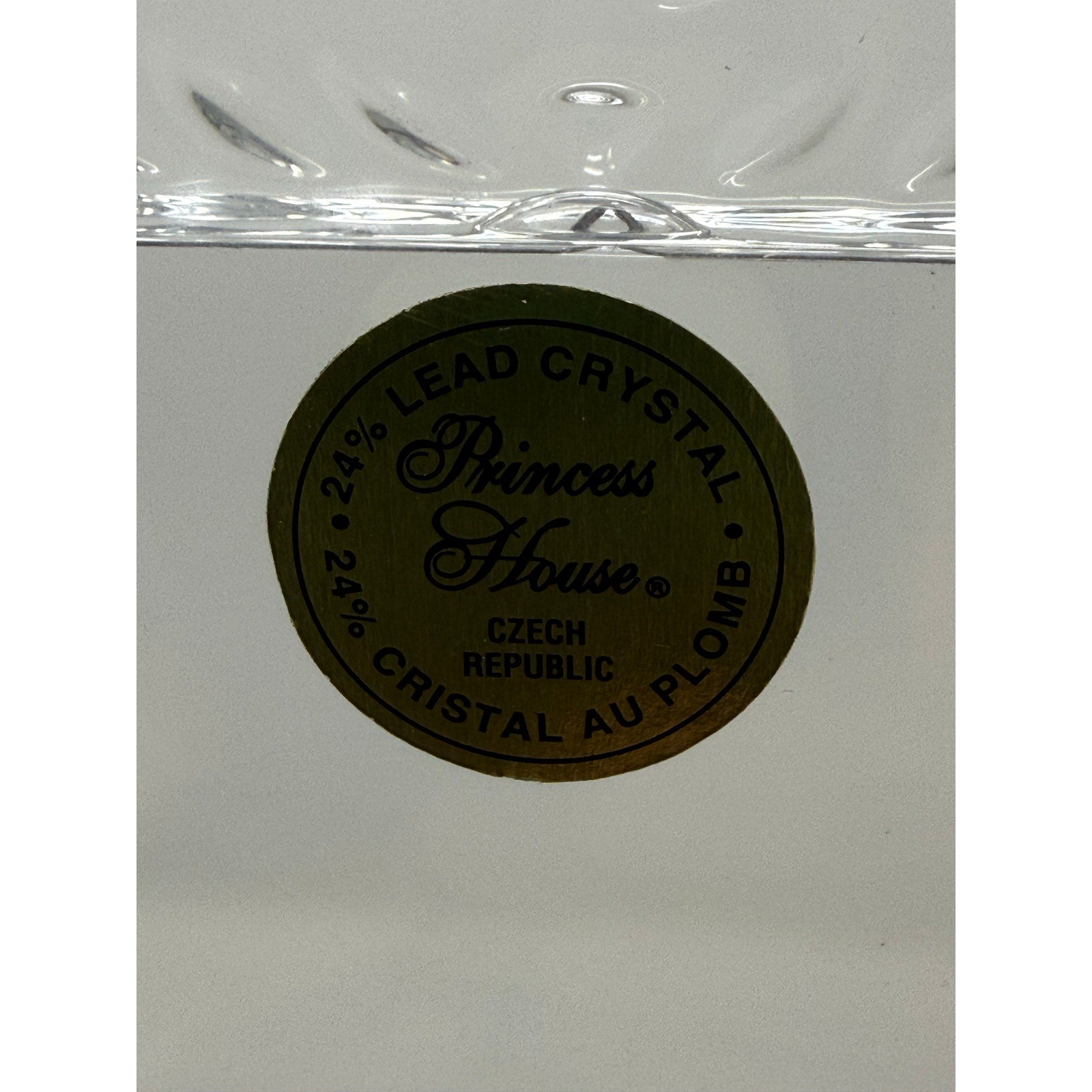 Vintage 90s Princess House Lead Crystal Baby Frame 5x7 Clear Glass