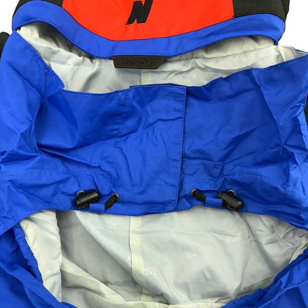 Vintage 90s Nordica Classics Blue Pullover Windbreaker Jacket Hooded Men's XL