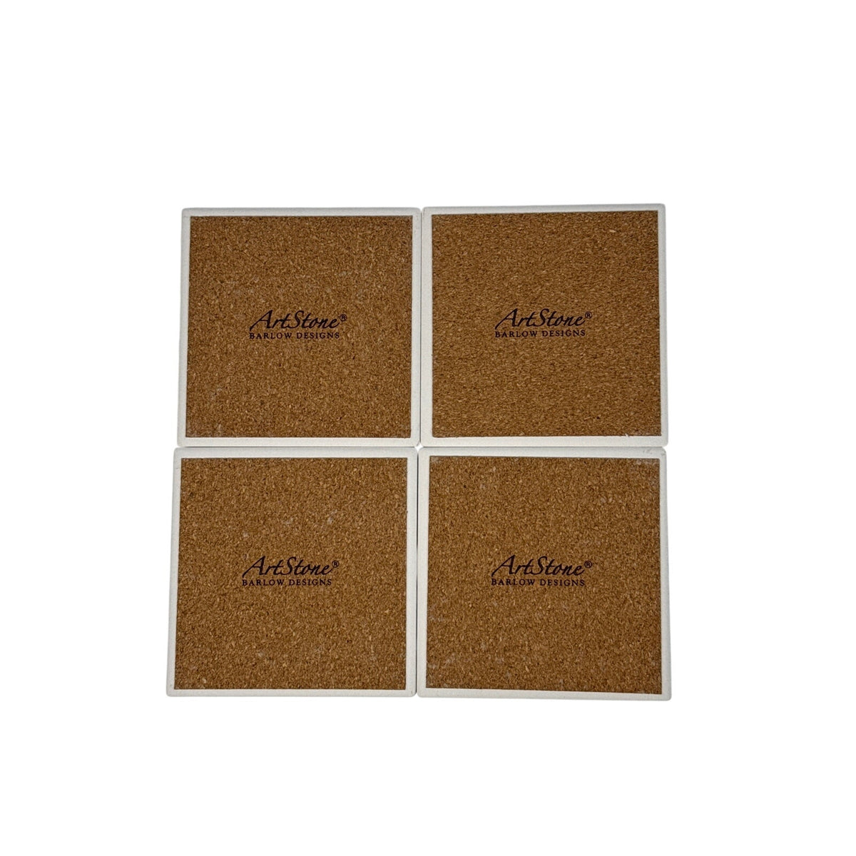 Vintage Barlow Designs Multicolor Jones Farm Absorbent Coasters Set of 4