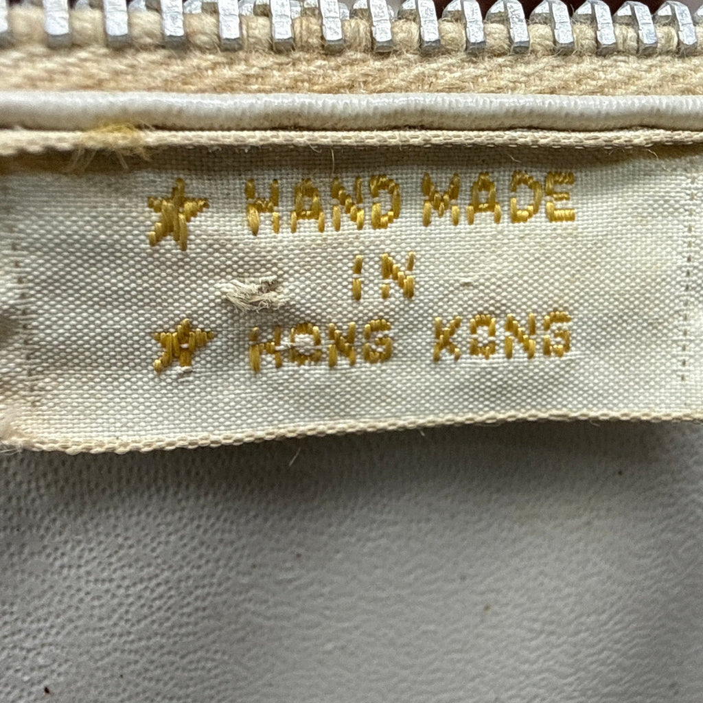 Vintage 80s Wicker Suitcase Purse Structured Basket Handbag Hong Kong