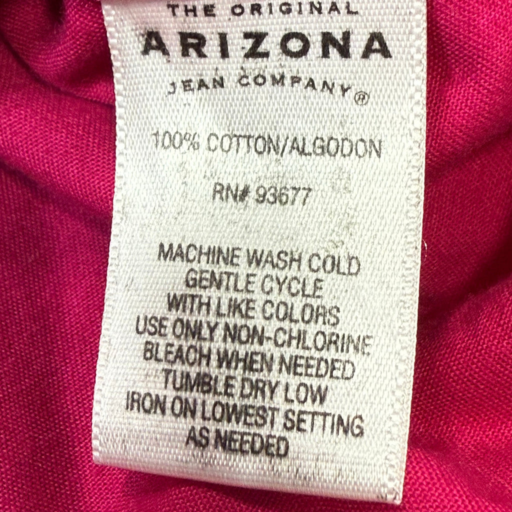 Vintage 2000s Arizona Women's Large Hot Pink Jacket Cotton Belted Retro Style