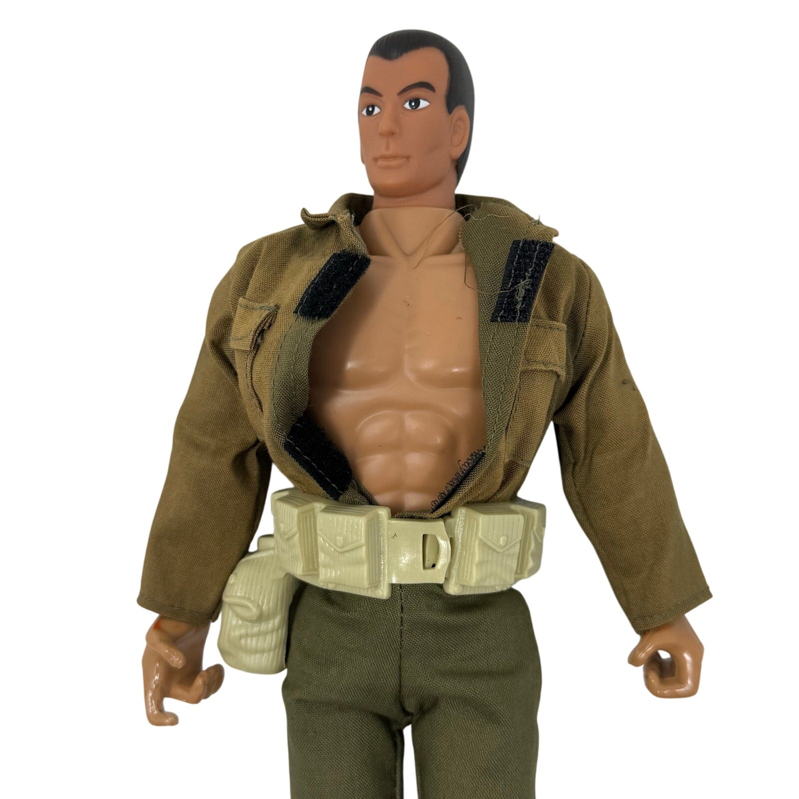 Vintage 80s Military Action Figure Soldier Jeep Driver 12” Posable Toy