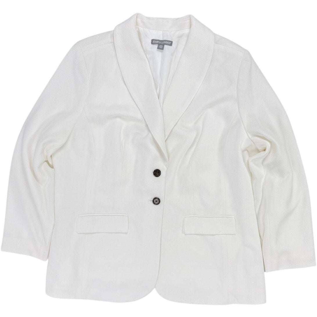 Vintage Y2K Jessica London White 2 Piece Pant Suit Plus Size Women's 18W