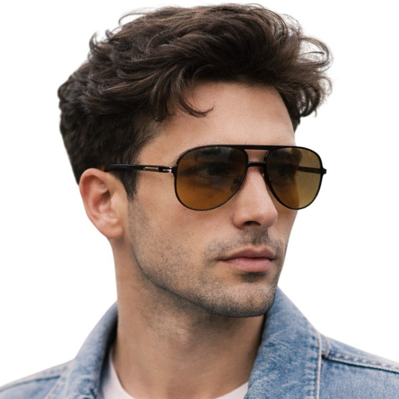 Vintage 80s Marcolin Aviator Sunglasses Frames Mod 900 F5 Italy 54-15