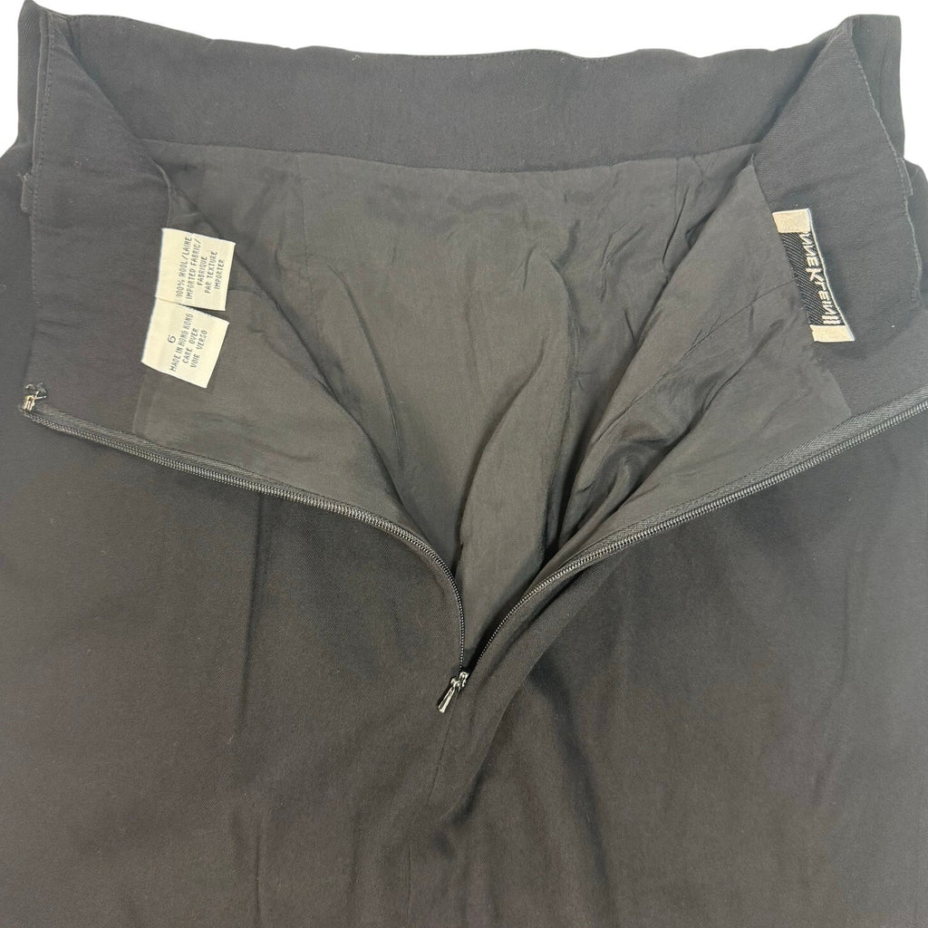 Vintage 90s Women's 6 Black Wool Pencil Skirt Anne Klein II Lined