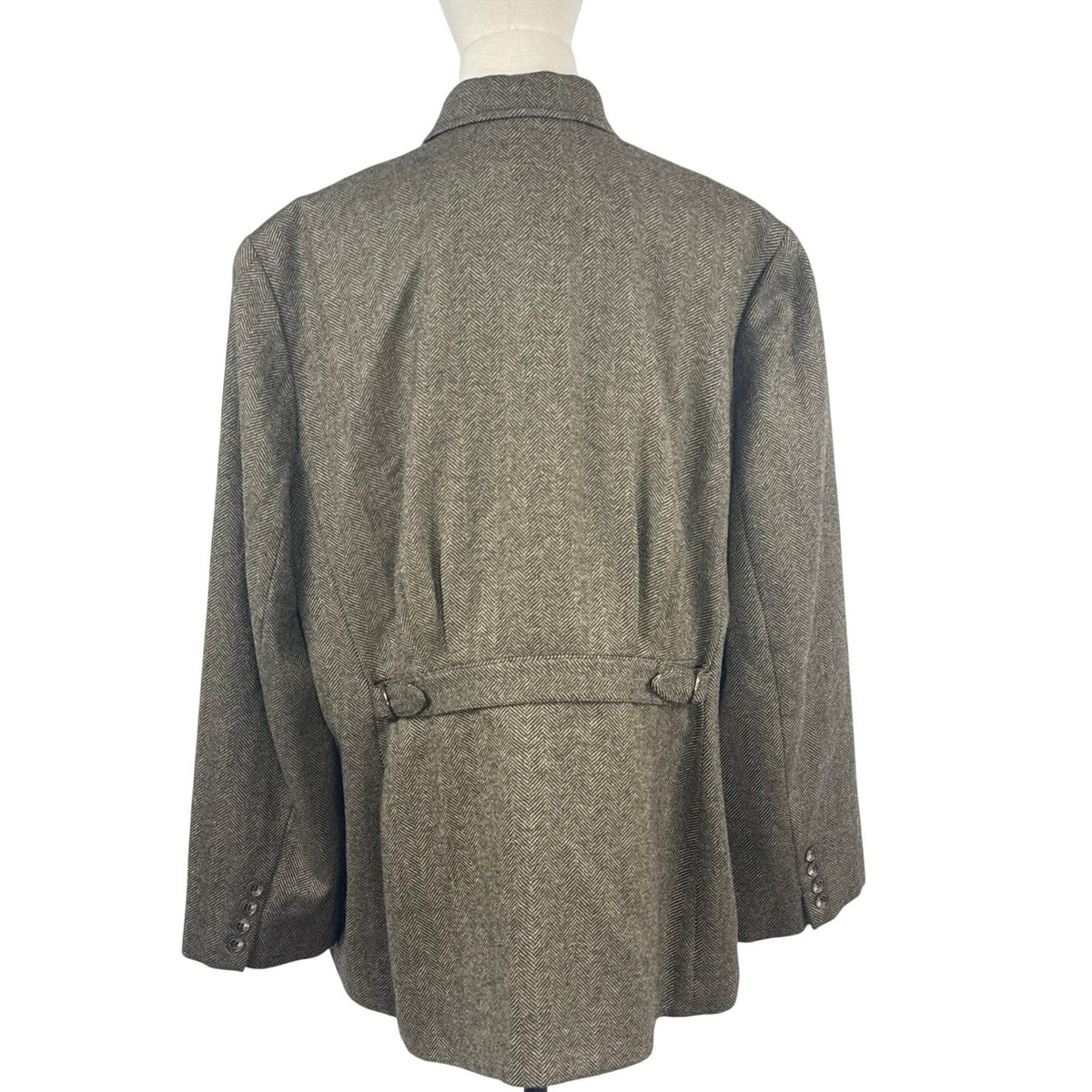 Vintage 2000s Lauren Ralph Lauren Herringbone Zip Jacket Women’s 18W
