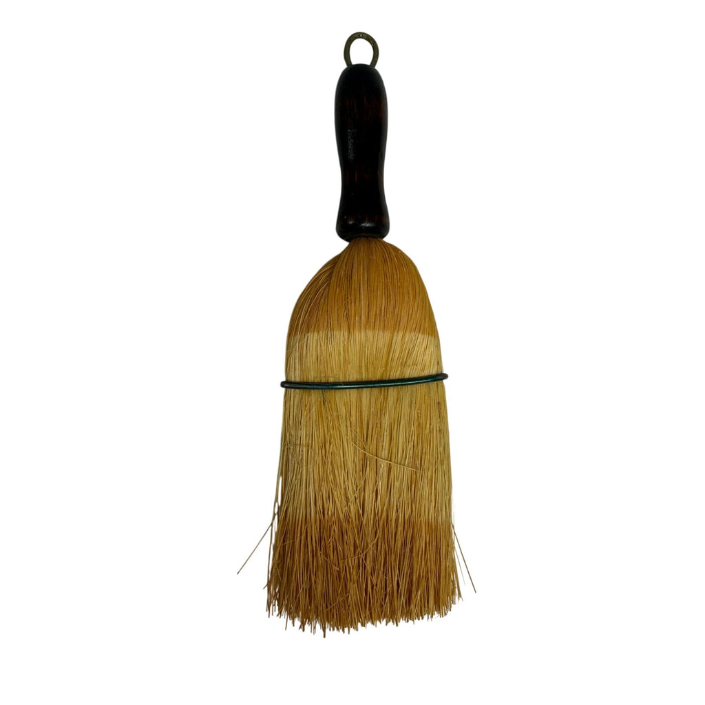 Vintage 60s Nelson BC Tan Leather Whisk Broom Holder Hand Painted Souvenir