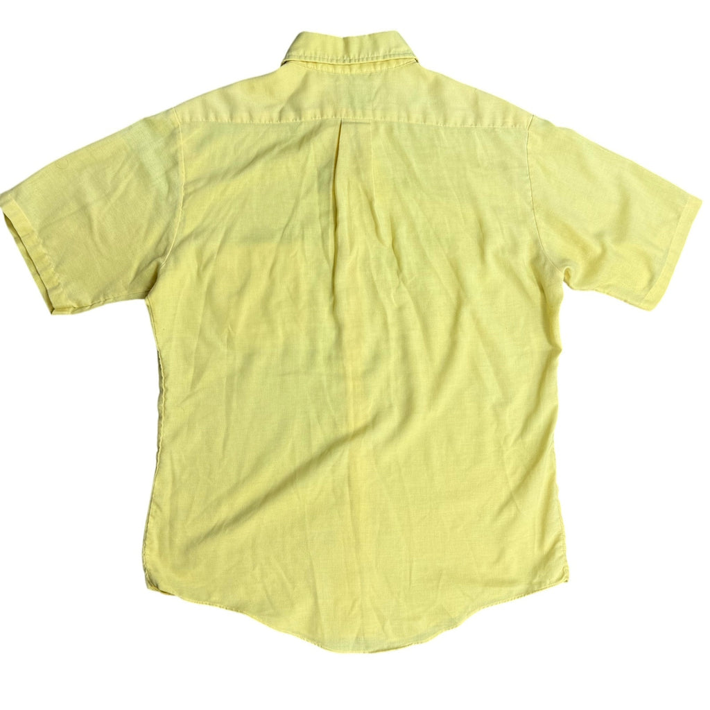 Vintage 80s Mens Medium IVP Classics Yellow Button-Down Shirt 42 Chest
