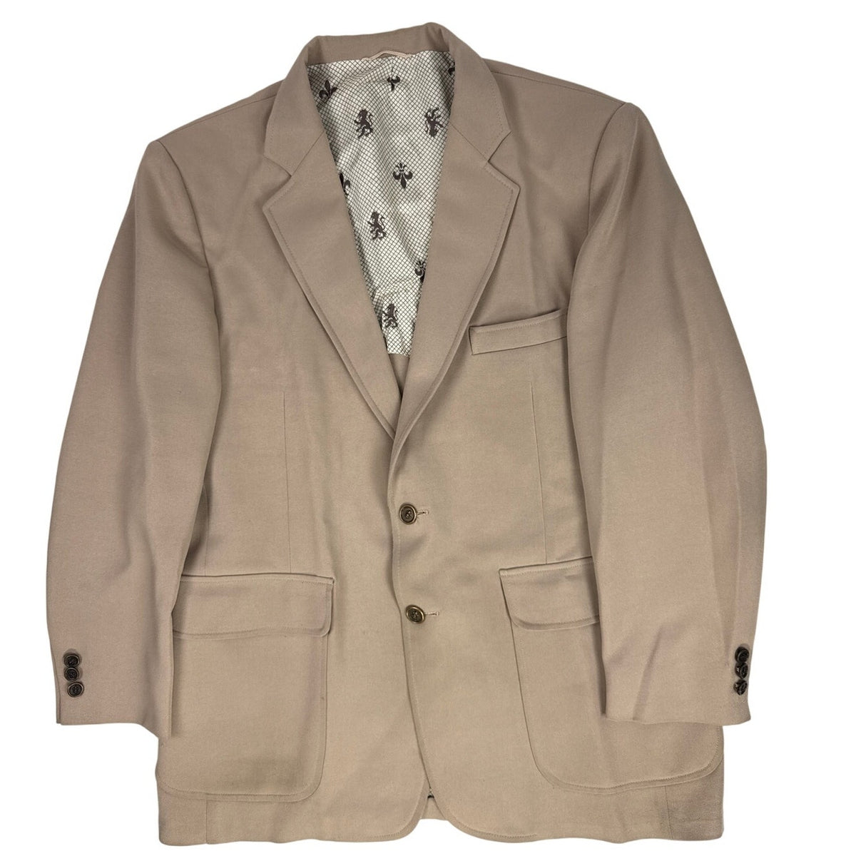 Vintage 80s JCPenney Comfort Blazer Mens 44R Brown Polyester Jacket