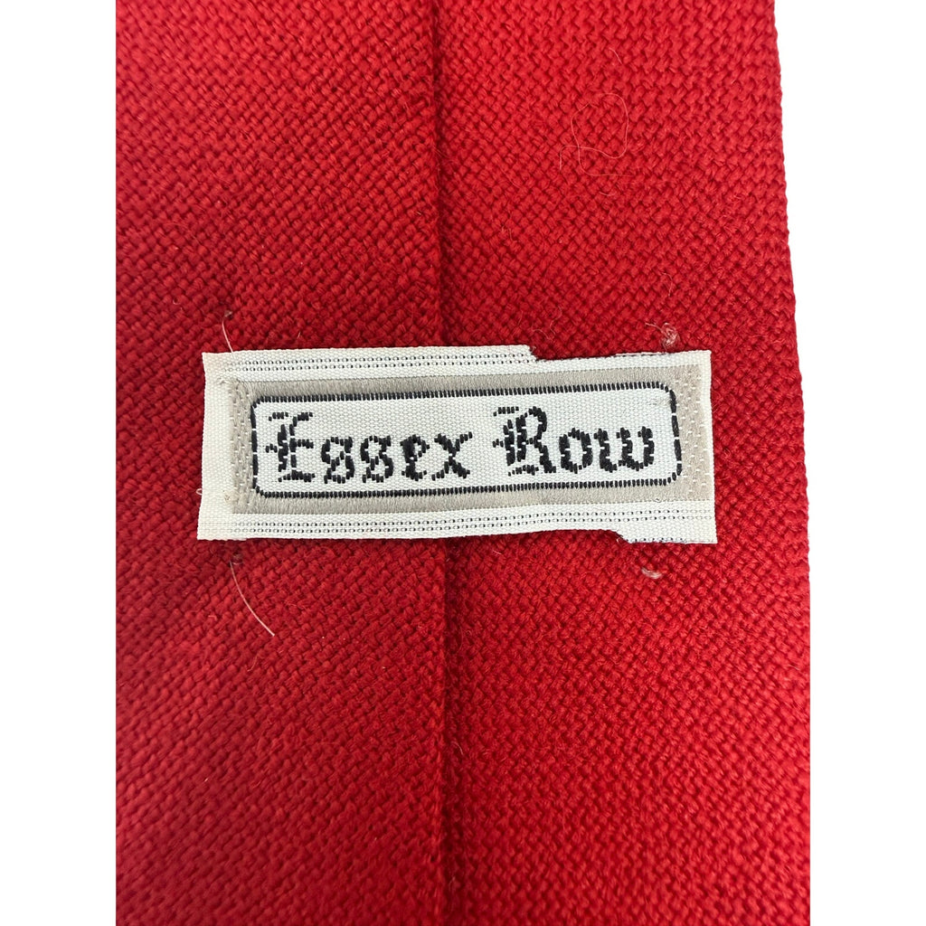 Vintage 1960s Essex Row Red Lambswool Skinny Tie 3.25" Wool Necktie