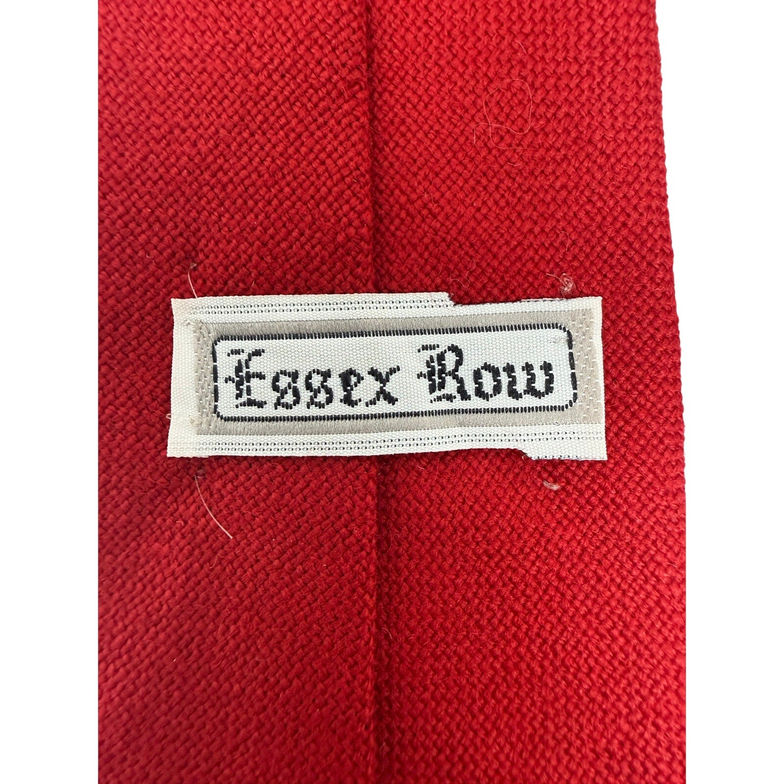 Vintage 1960s Essex Row Red Lambswool Skinny Tie 3.25" Wool Necktie
