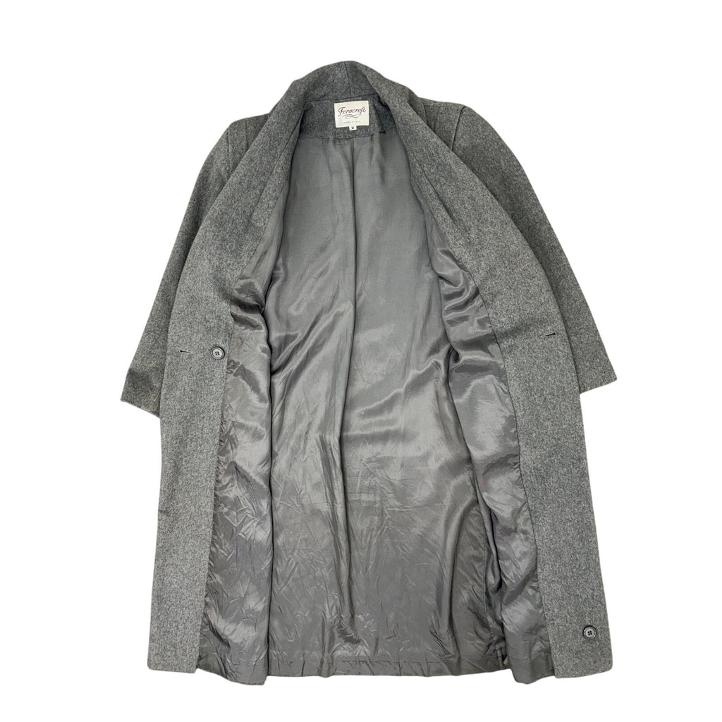 Vintage 80s Women's 2 Ferncroft Gray Wool Cashmere Blend Long Coat USA Made