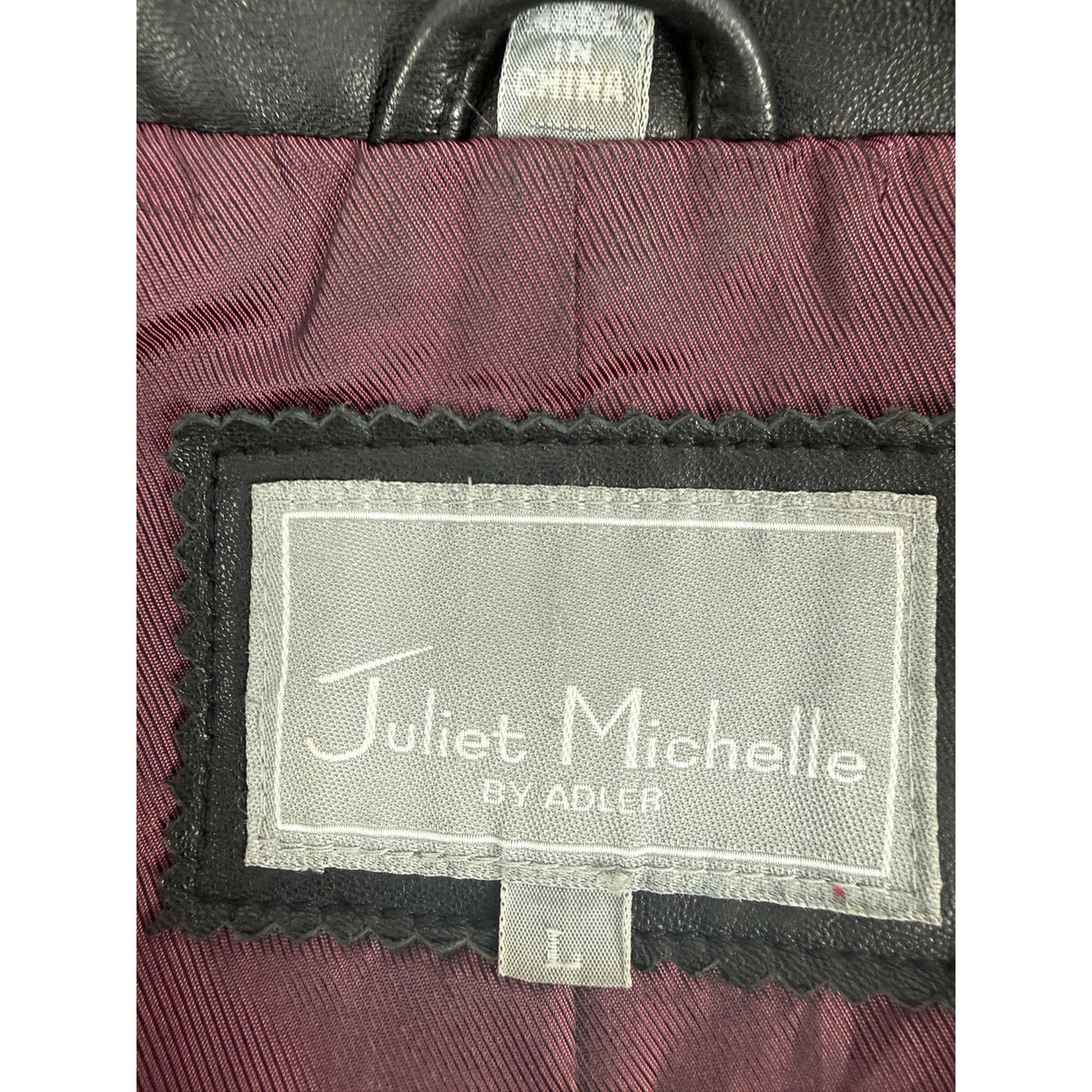 Vintage 90s Juliette Michelle by Adler Black Leather Trench Coat Women's Medium