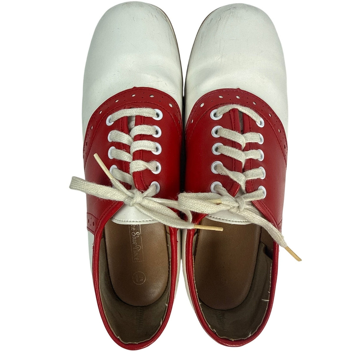 Vintage 70s Sears The Shoe Place Red White Saddle Oxford Shoes Women’s 5.5