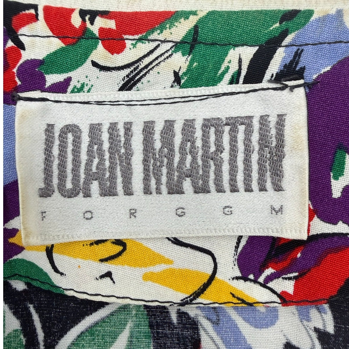 Vintage 80s Joan Martin Floral Midi Dress Scarf Tie Pleated Women's Small