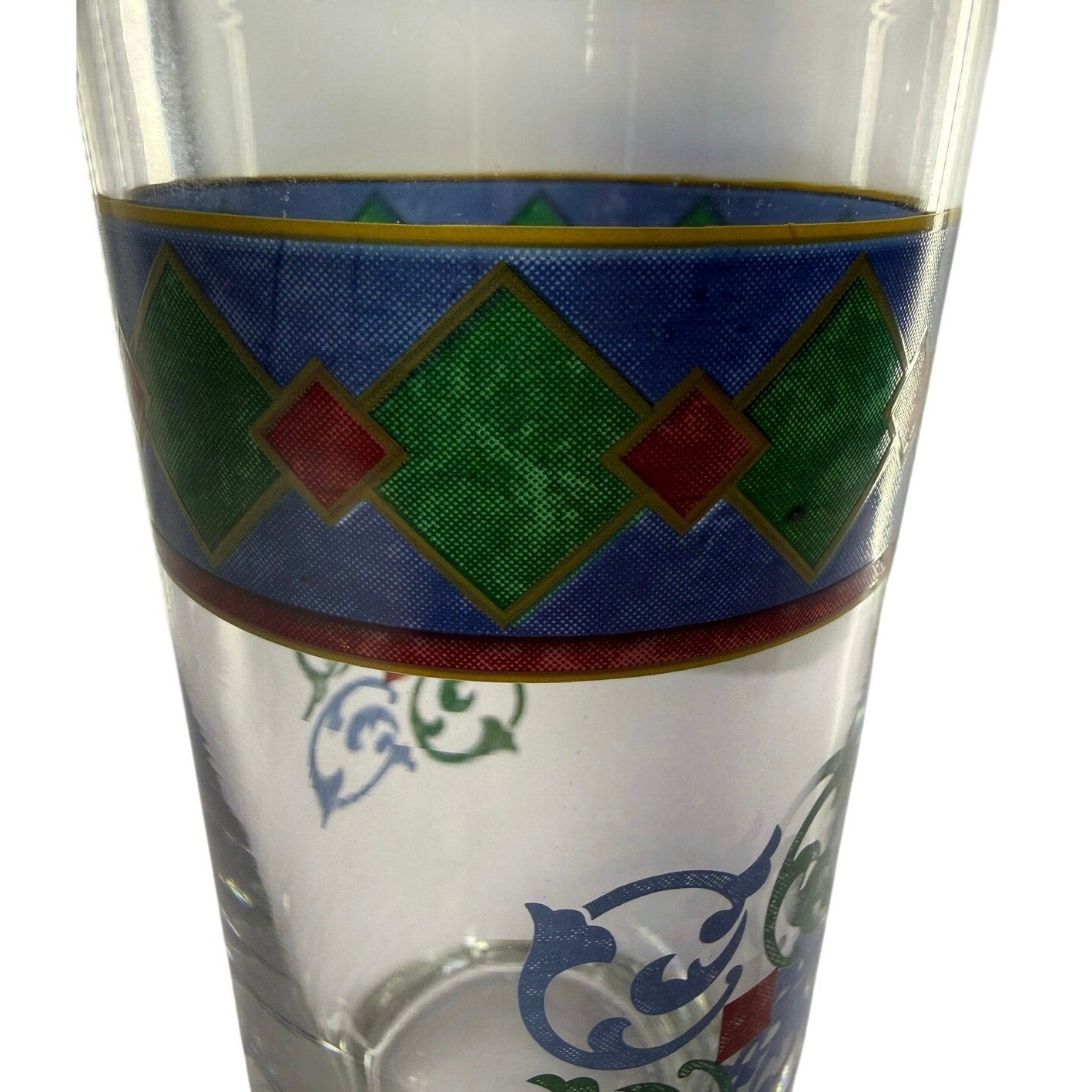 Vintage 90s Pfaltzgraff Amalfi Classic Glass Tumblers Set of 4 16oz