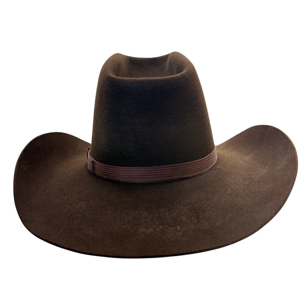 Vintage 80s Resistol 5X Beaver Felt Western Cowboy Hat Brown 6 7/8 USA