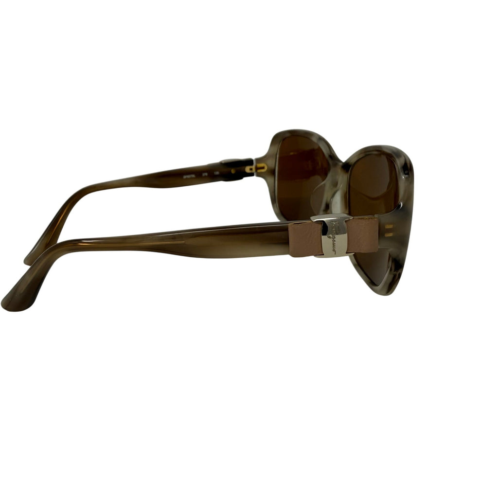 Vintage 00's Salvatore Ferragamo SF657SL Sunglasses Frames Brown Italy 135