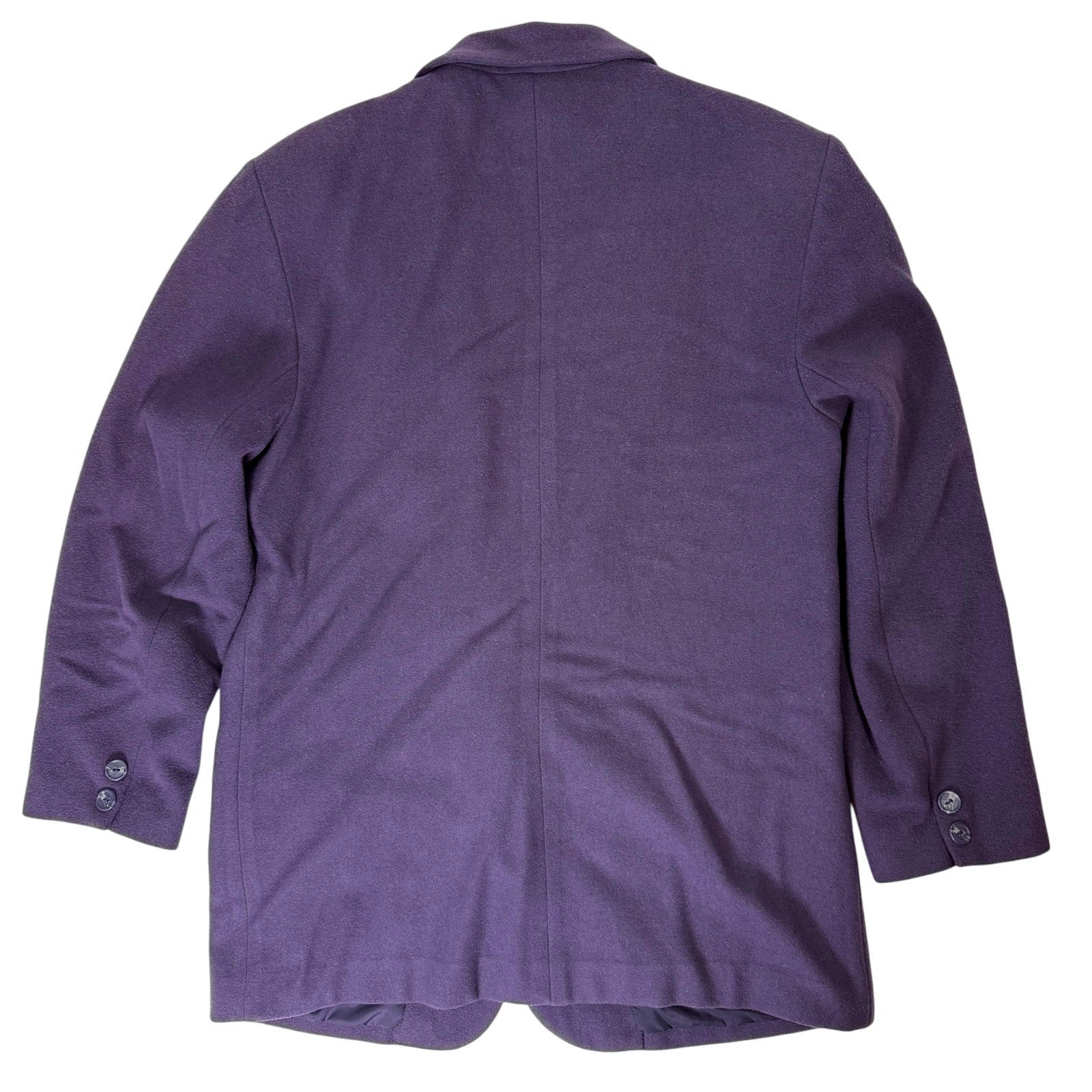 Vintage 80s Women's 12 Large Purple Blazer Jacket Emily Meyer Wool Blend Lined