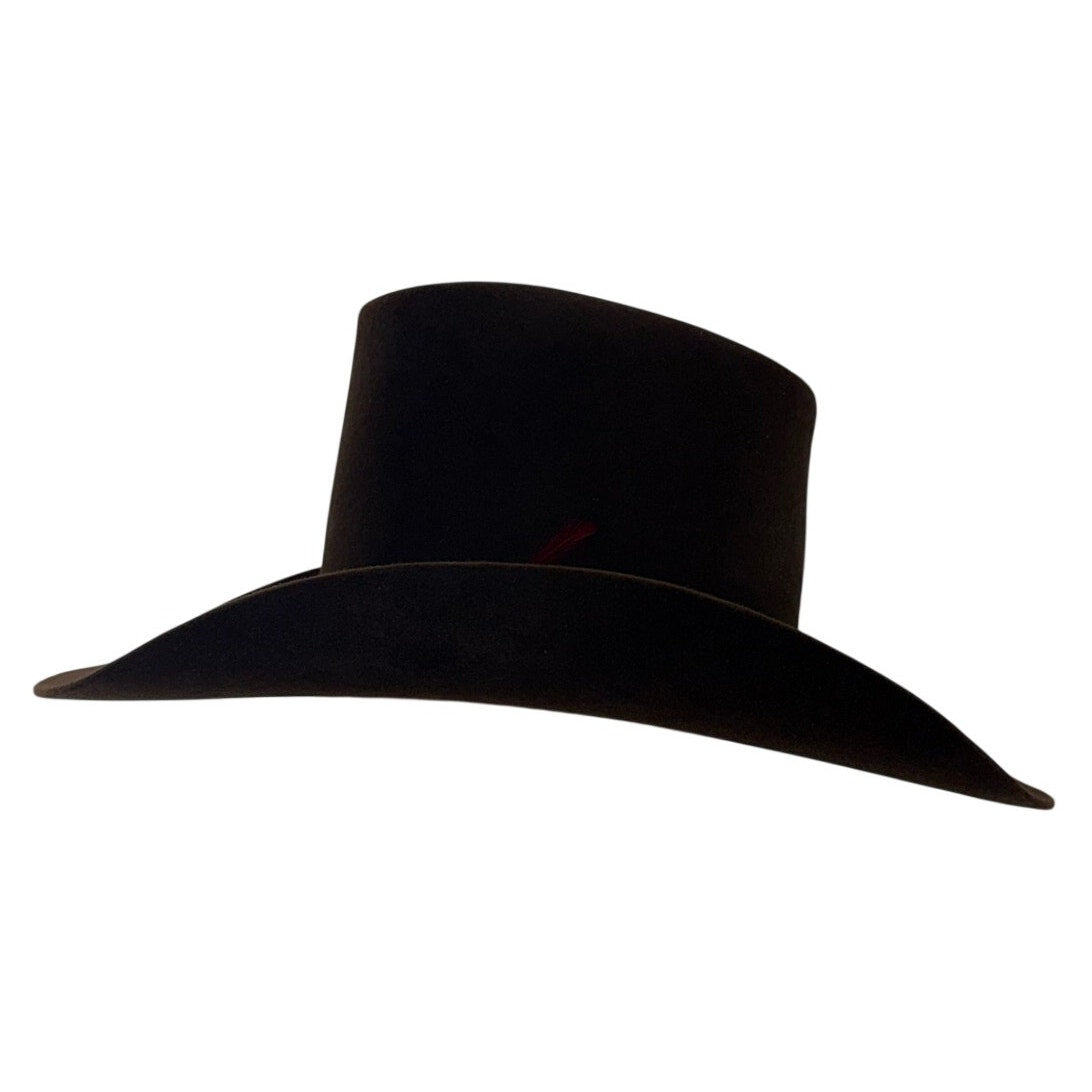 Vintage 80s Resistol 5X Beaver Felt Western Cowboy Hat Brown 6 7/8 USA