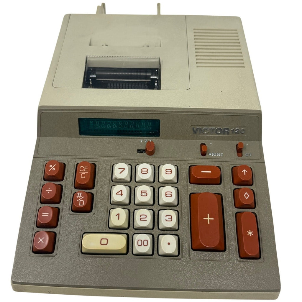 Vintage 70s Victor 120 Printing Calculator Adding Machine Desktop
