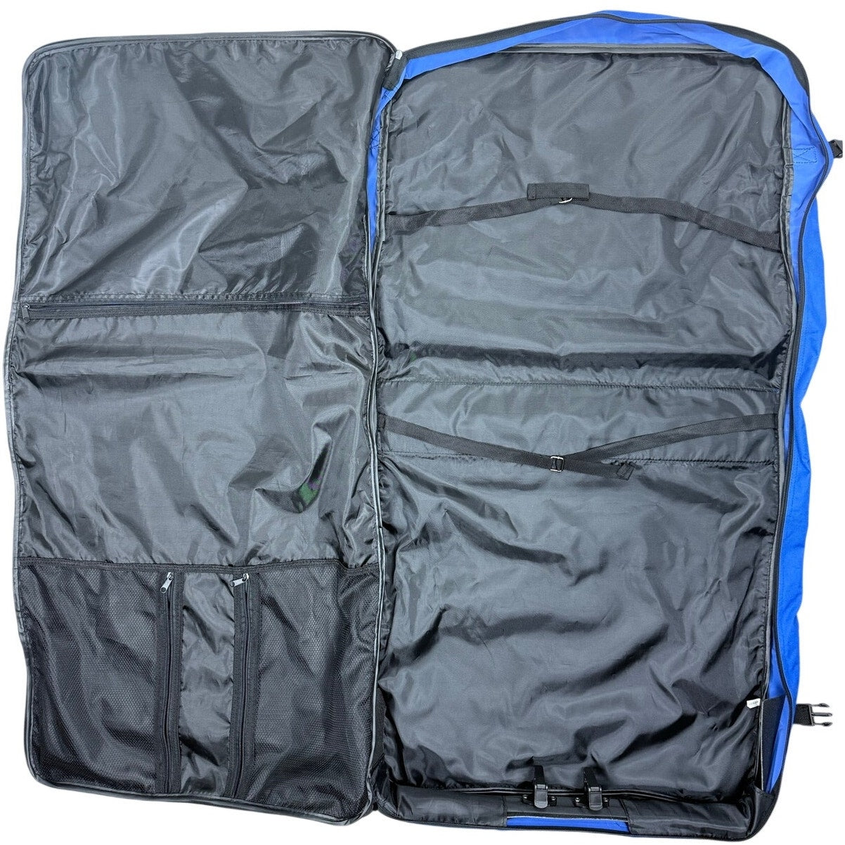 Vintage 2000 Blue Foldable Travel Garment Bag Suit Carrier Luggage Organizer