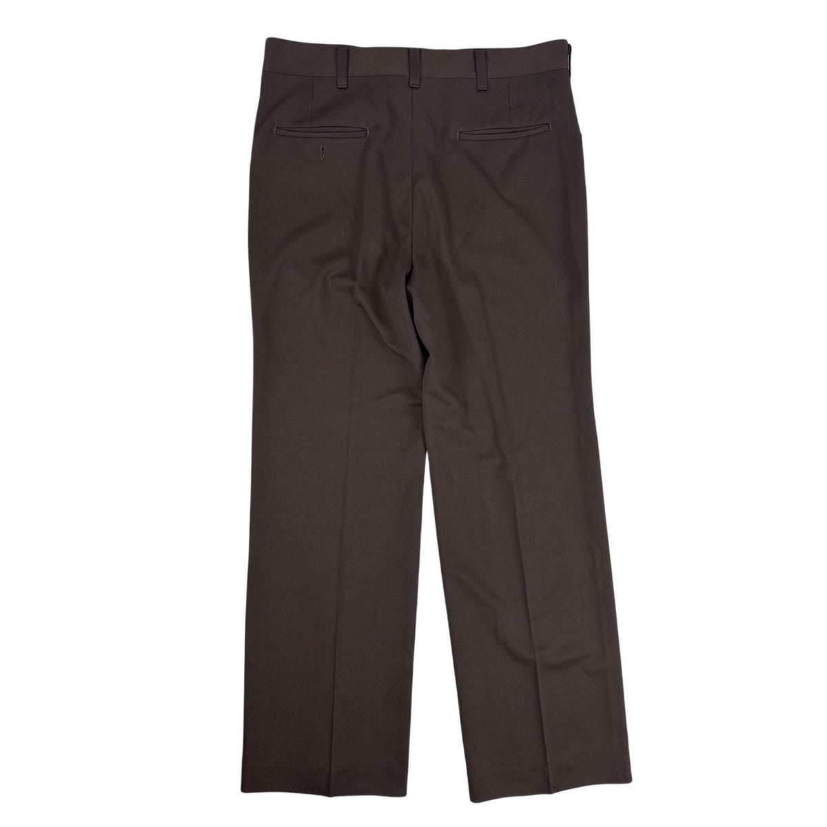 Vintage 80s Haggar Dark Brown Polyester Leisure Pants Men's Medium 33 Waist