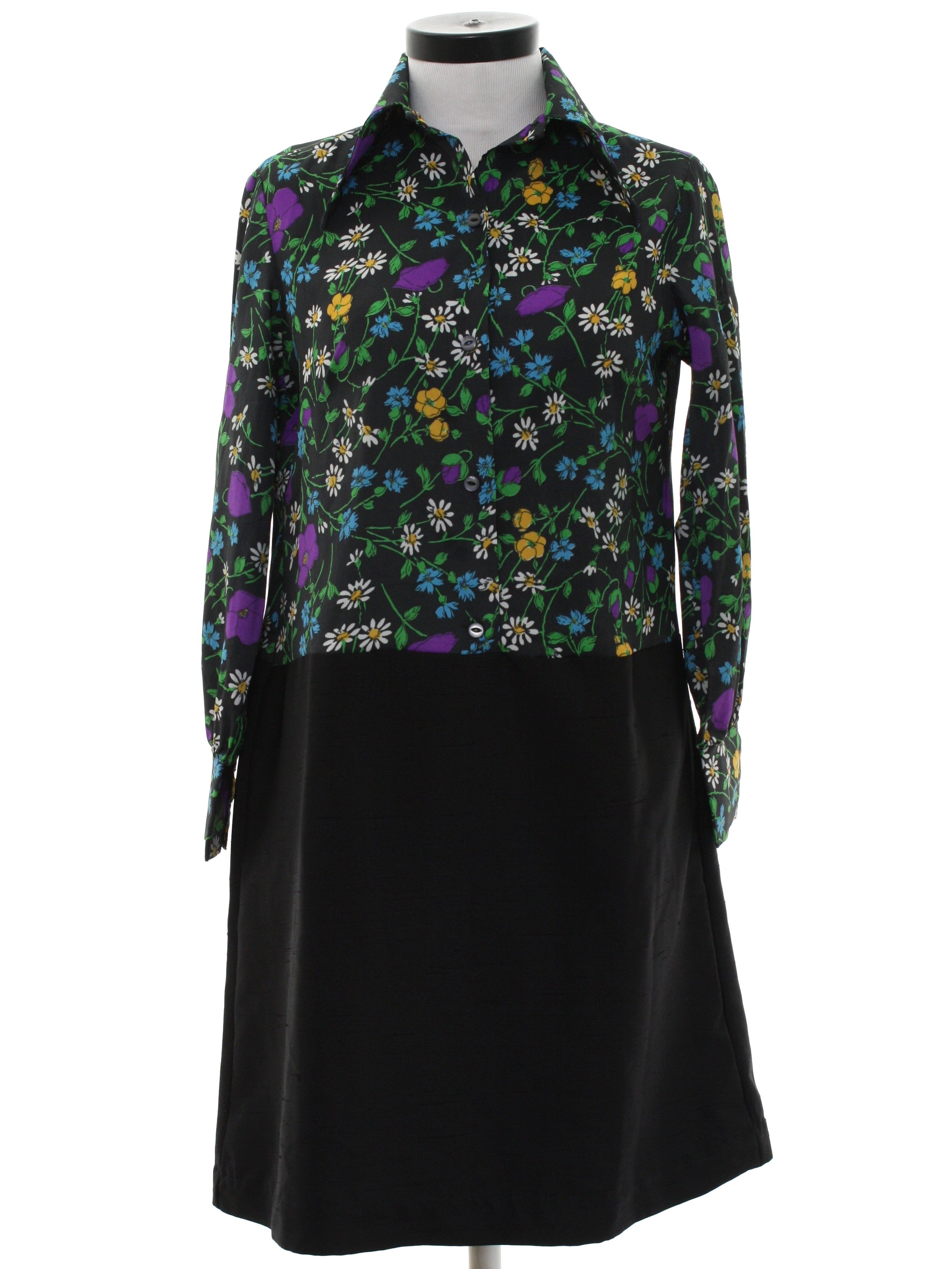 Womens Mod A-Line Mini Dress