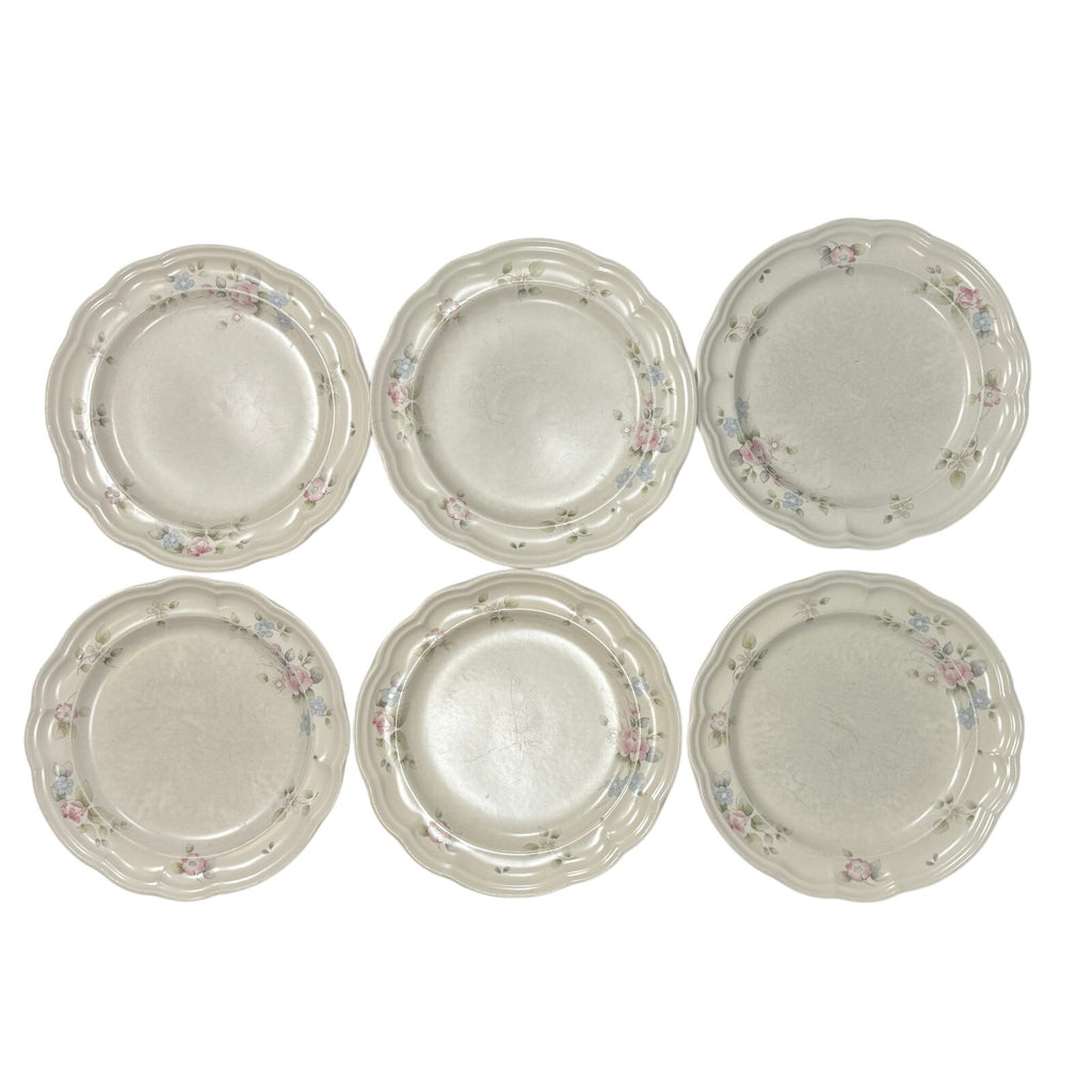 Vintage 90s Pfaltzgraff Stoneware Set Plates & Bowls Floral USA Made