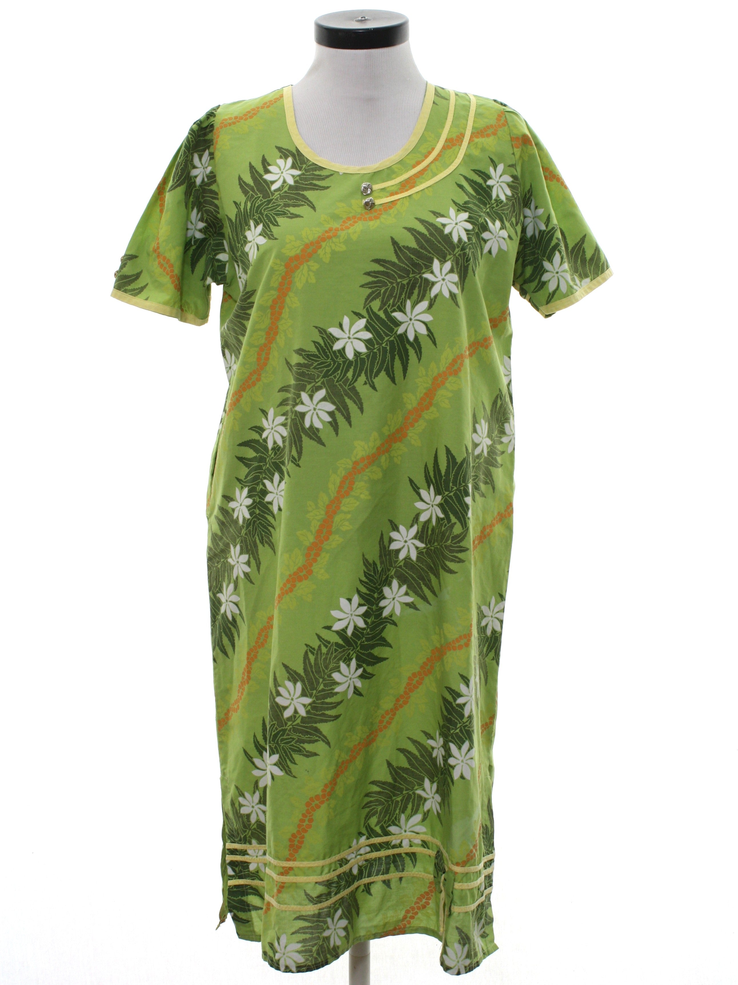 Womens Mod Hawaiian Muu Muu Dress
