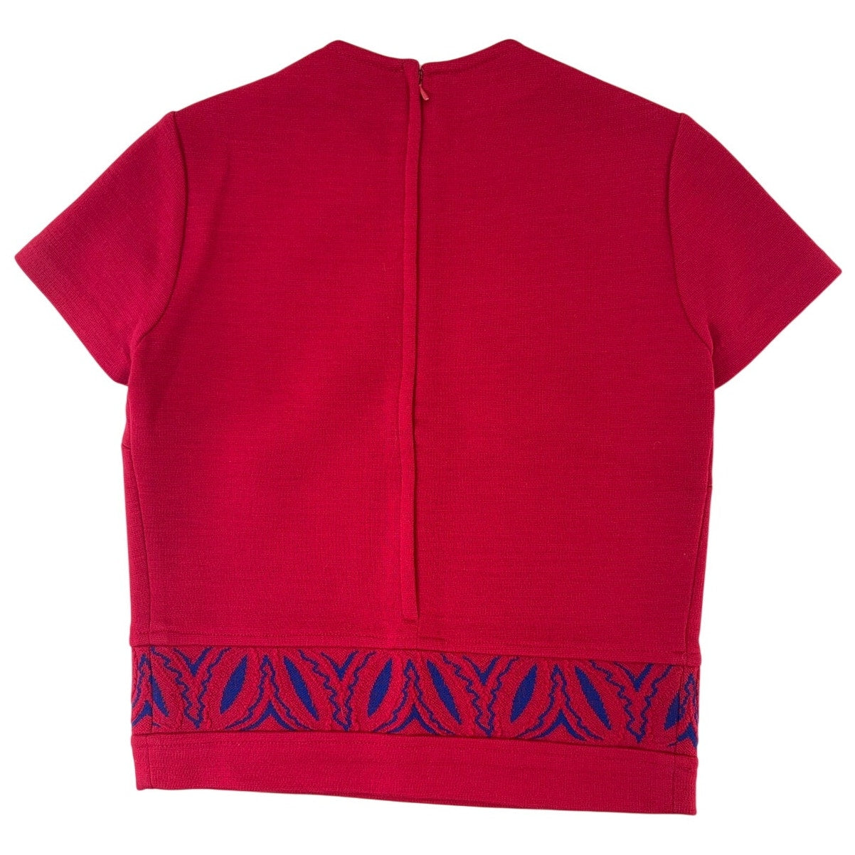 Vintage 60s Women's 8 Couture Imports Red Wool Belgium Knit 3 Pc Skirt Suit Set