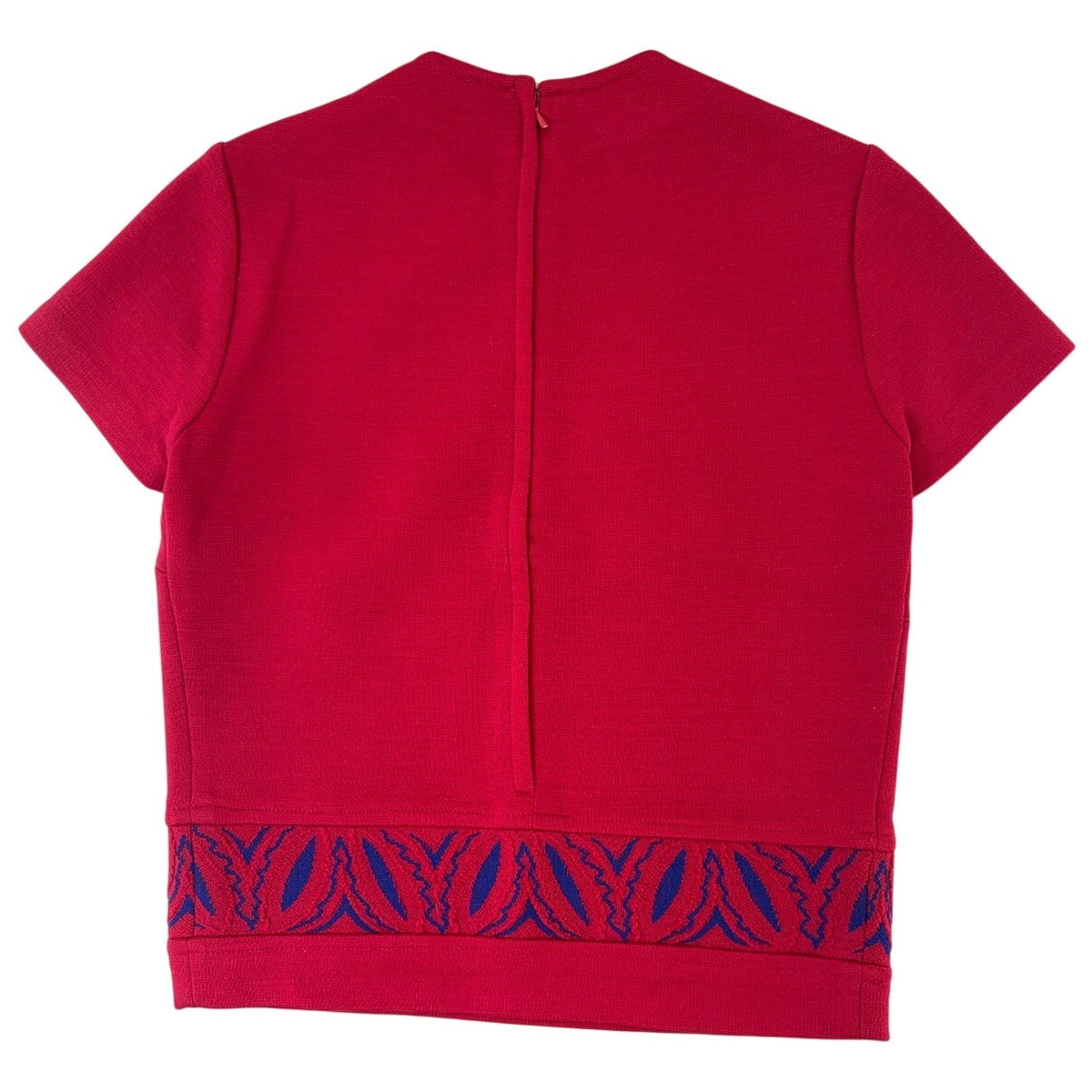 Vintage 60s Women's 8 Couture Imports Red Wool Belgium Knit 3 Pc Skirt Suit Set